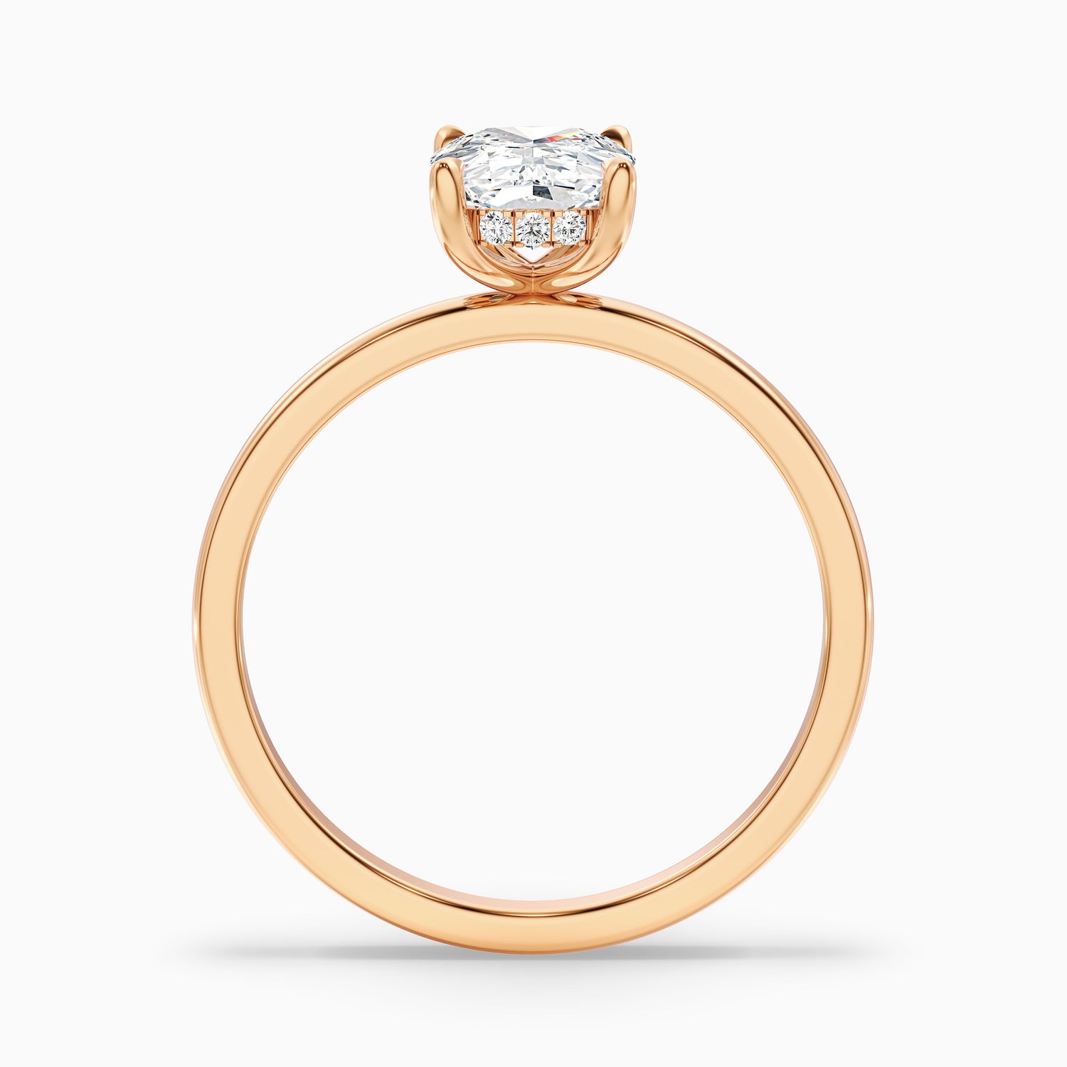 Lynda 4 Carat Elongated Cushion Cut Hidden Halo Moissanite Diamond Ring in 925 Sterling Silver