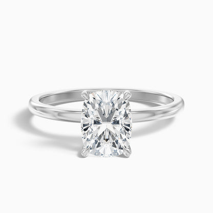 Lynda 5.5 Carat Elongated Cushion Cut Hidden Halo Moissanite Diamond Ring in 925 Sterling Silver