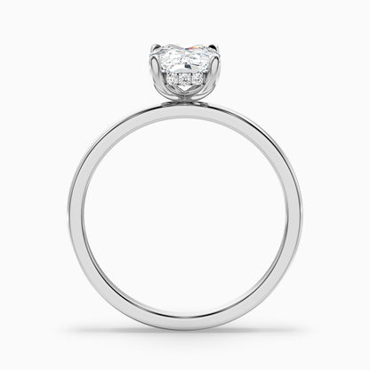 Lynda 3.5 Carat Elongated Cushion Cut Hidden Halo Lab Grown Diamond Ring in 925 Sterling Silver