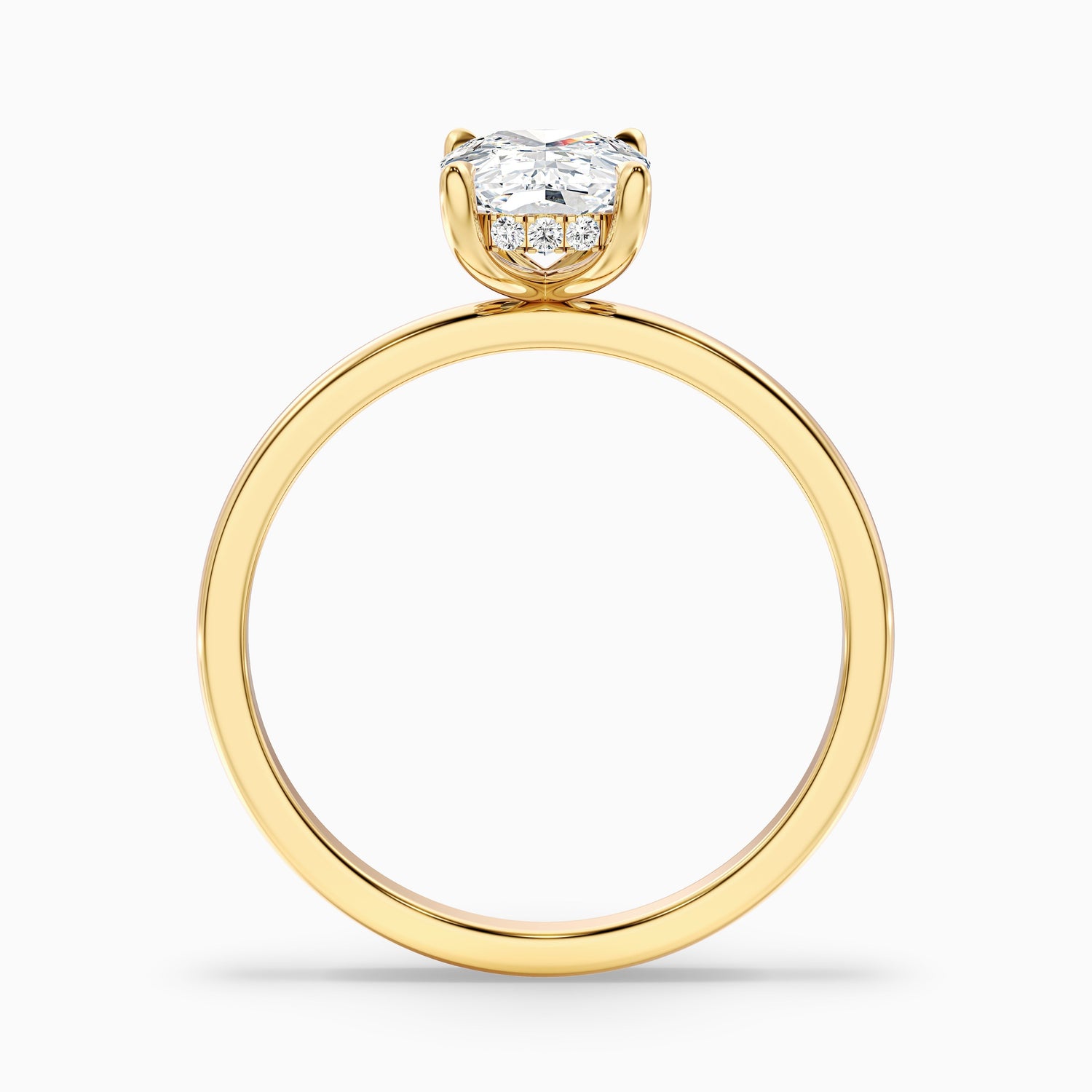Lynda 1.5 Carat Elongated Cushion Cut Hidden Halo Moissanite Diamond Ring in 925 Sterling Silver