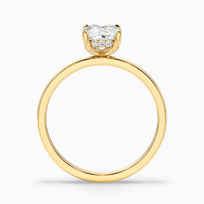 Lynda 1.5 Carat Elongated Cushion Cut Hidden Halo Moissanite Diamond Ring in 14k Rose Gold