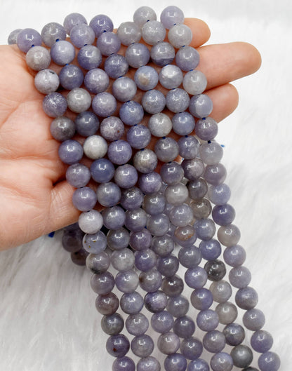 Blue Lepidolite A Grade 6mm, 8mm, 10mm Round Beads  DestGlow