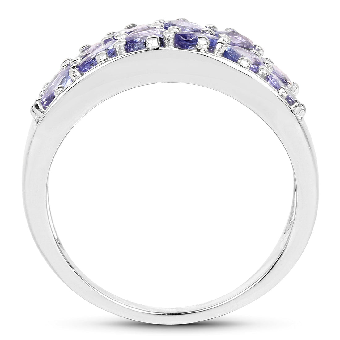2.04 Carat Genuine Tanzanite .925 Sterling Silver Ring by Bids.com