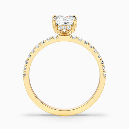 Holly 3 Carat Elongated Cushion Cut Hidden Halo Pave Moissanite Diamond Ring in 925 Sterling Silver