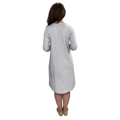 Classic 100% Cotton A-Line Dress with 3/4 Sleeves by Kosher Casual USA