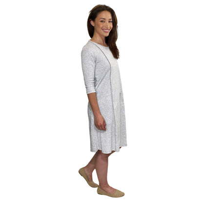 Classic 100% Cotton A-Line Dress with 3/4 Sleeves by Kosher Casual USA