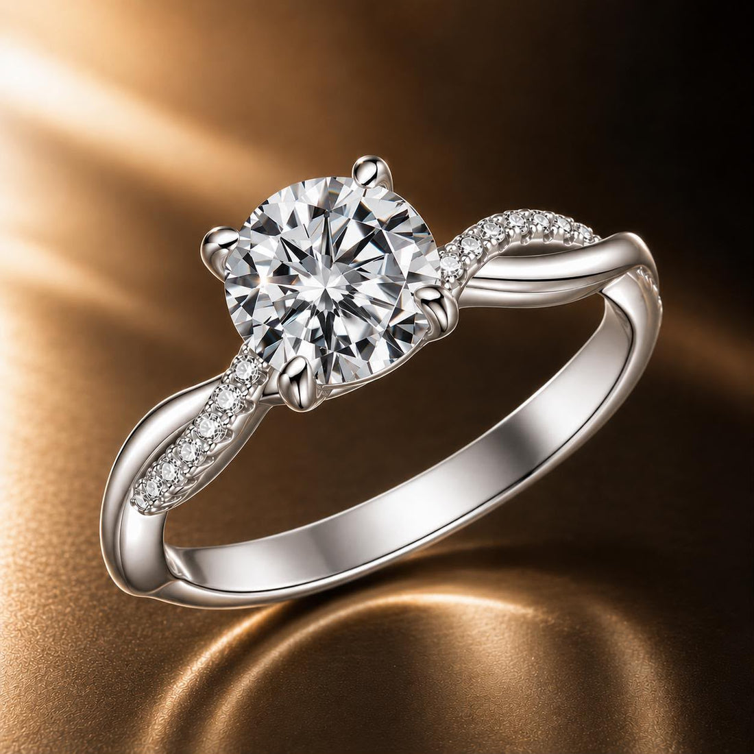 925 Sterling Silver Moissanite 0.65 Carat Ring Size 6 for Women  DestGlow