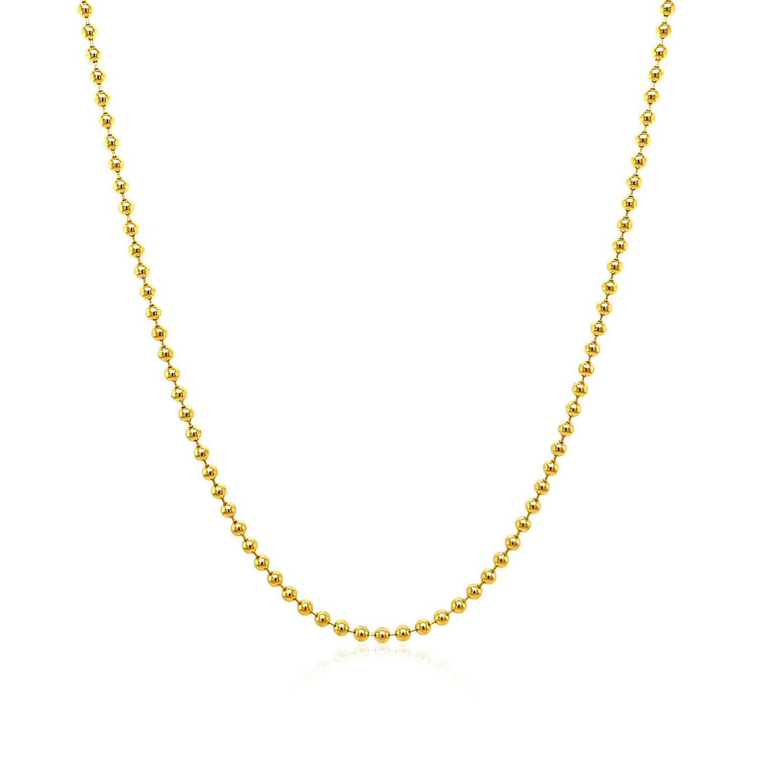 14k Yellow Gold Bead Chain 1.5mm by Bids.com