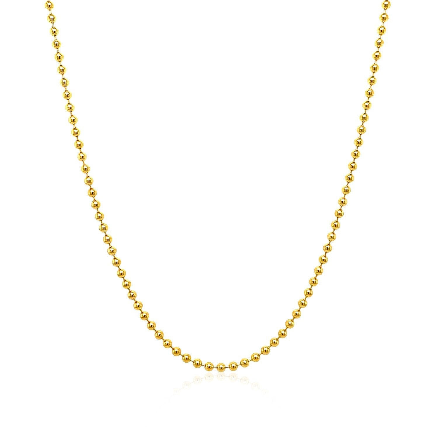 14k Yellow Gold Bead Chain 1.5mm by Bids.com