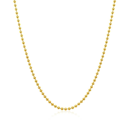 14k Yellow Gold Bead Chain 1.5mm by Bids.com