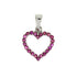 Genuine .37ct Ruby Heart Love Pendant 10KT White Gold by Bids.com