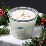 Rocks Candle - Evergreen (Wood Wick Peridot & Smoky Quartz Gemstone Soy Candle)