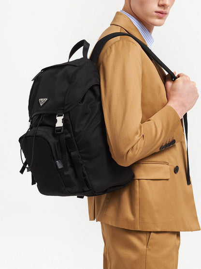 Prada Men Re-Nylon And Saffiano Leather Backpack by Luosophy