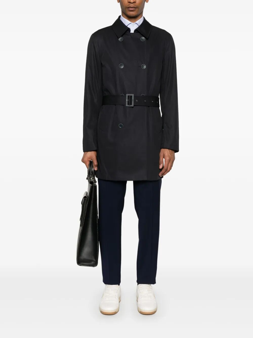 Herno Men Double-Breasted Trench Coat In Dean by Luosophy