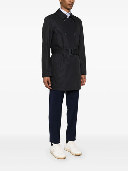 Herno Men Double-Breasted Trench Coat In Dean by Luosophy