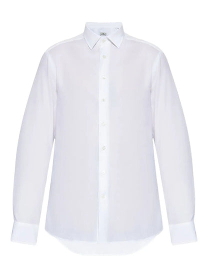 Etro Men Cotton Jacquard Shirt With Gecko Motif by Luosophy