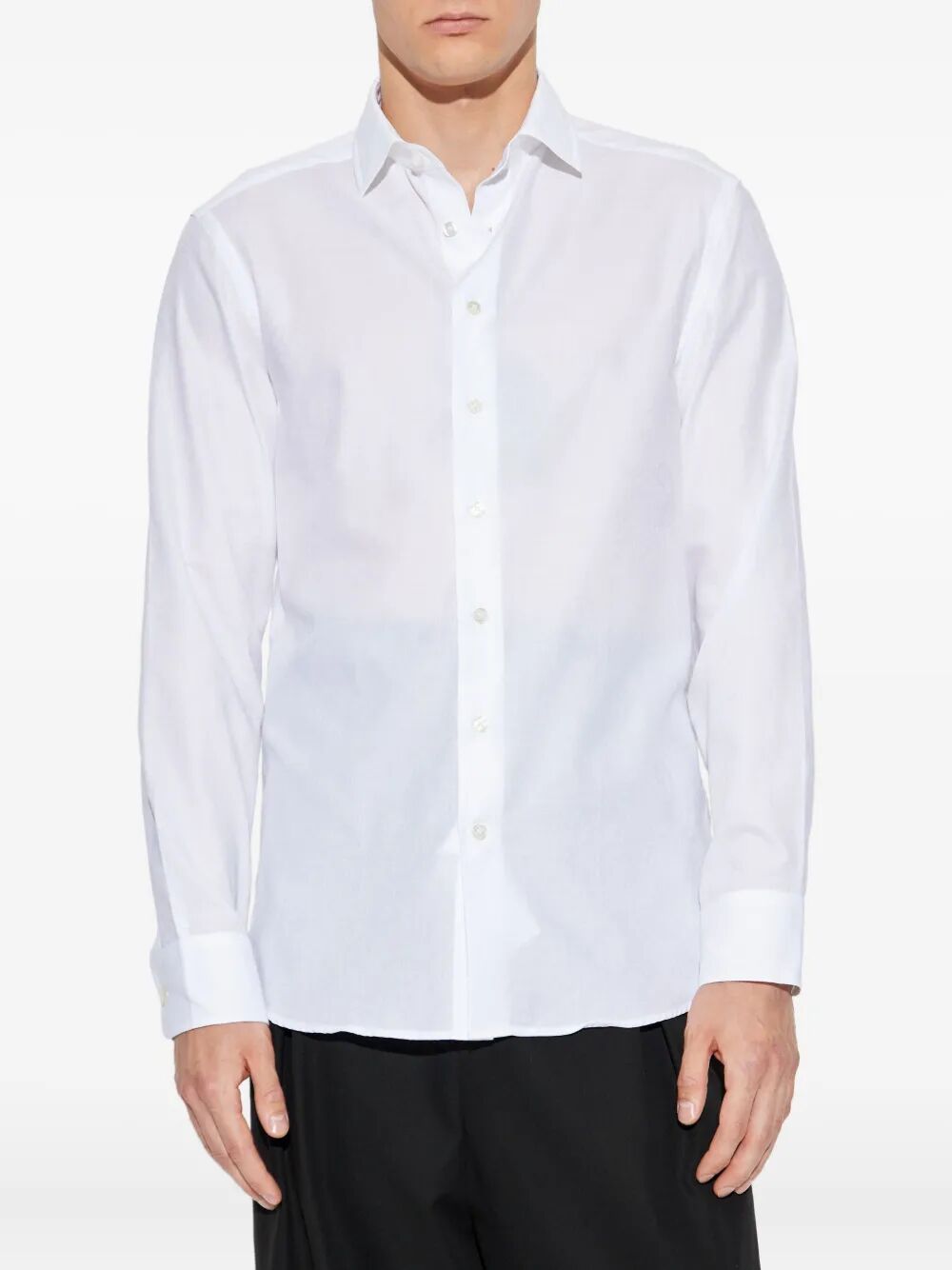 Etro Men Cotton Jacquard Shirt With Gecko Motif by Luosophy