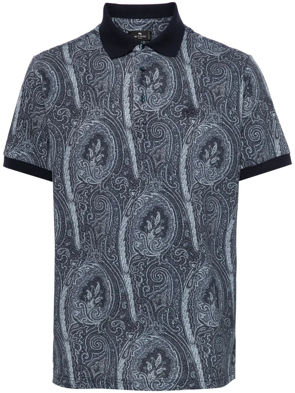 Etro Men All-Over Foliage Cotton Polo Shirt by Luosophy
