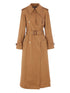 Chloe Women Cotton Gabardine Belted Long Trench Coat by Luosophy