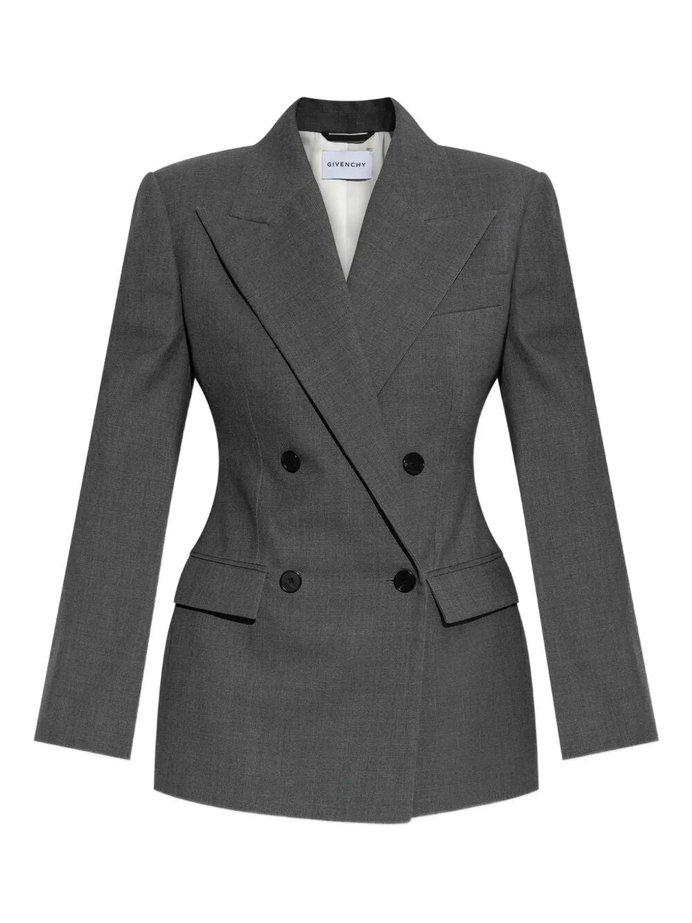 Givenchy Women Double-Breasted Wool Structured Jacket by Luosophy