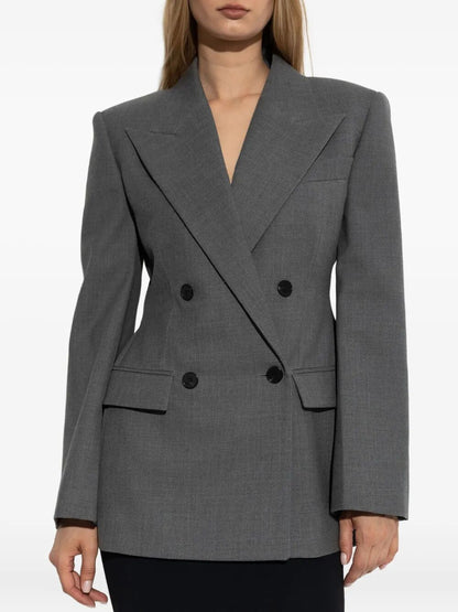 Givenchy Women Double-Breasted Wool Structured Jacket by Luosophy