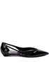 Prada Women Brushed Leather Cut-Out Ballerinas by Luosophy