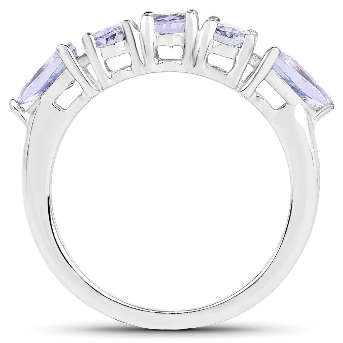 2.33 Carat Genuine Tanzanite .925 Sterling Silver Ring by Bids.com