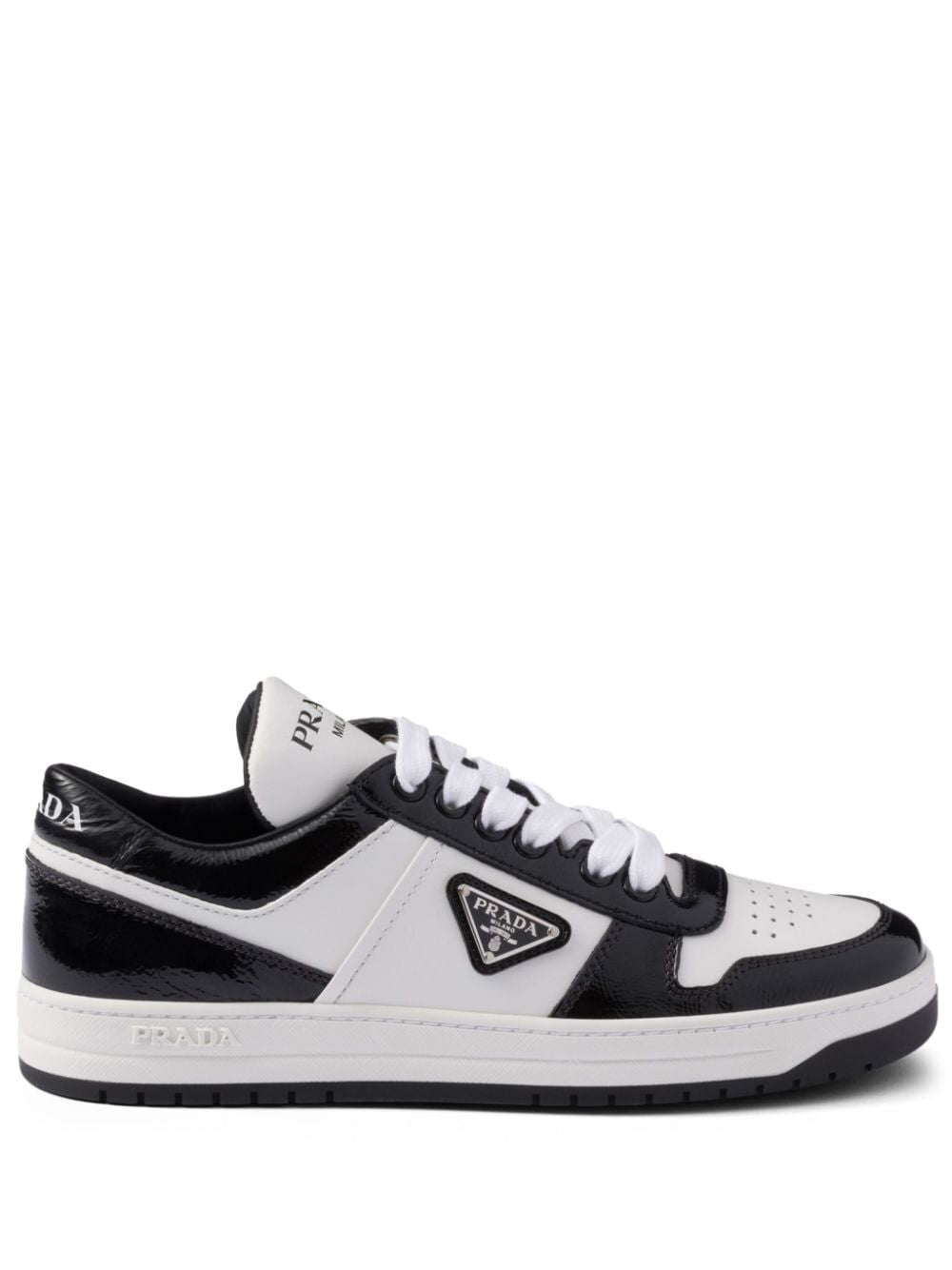 Prada Women Downtown Leather Sneakers by Luosophy