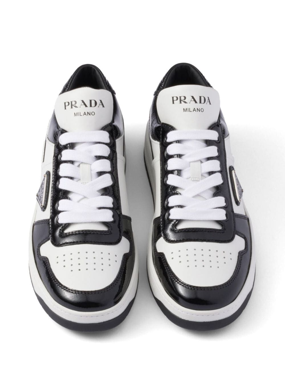 Prada Women Downtown Leather Sneakers by Luosophy