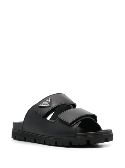 Prada Men Leather Strap Sandals by Luosophy