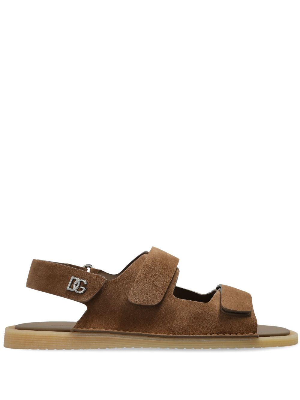 Dolce &amp; Gabbana Men Touch-Strap Suede Sandals by Luosophy