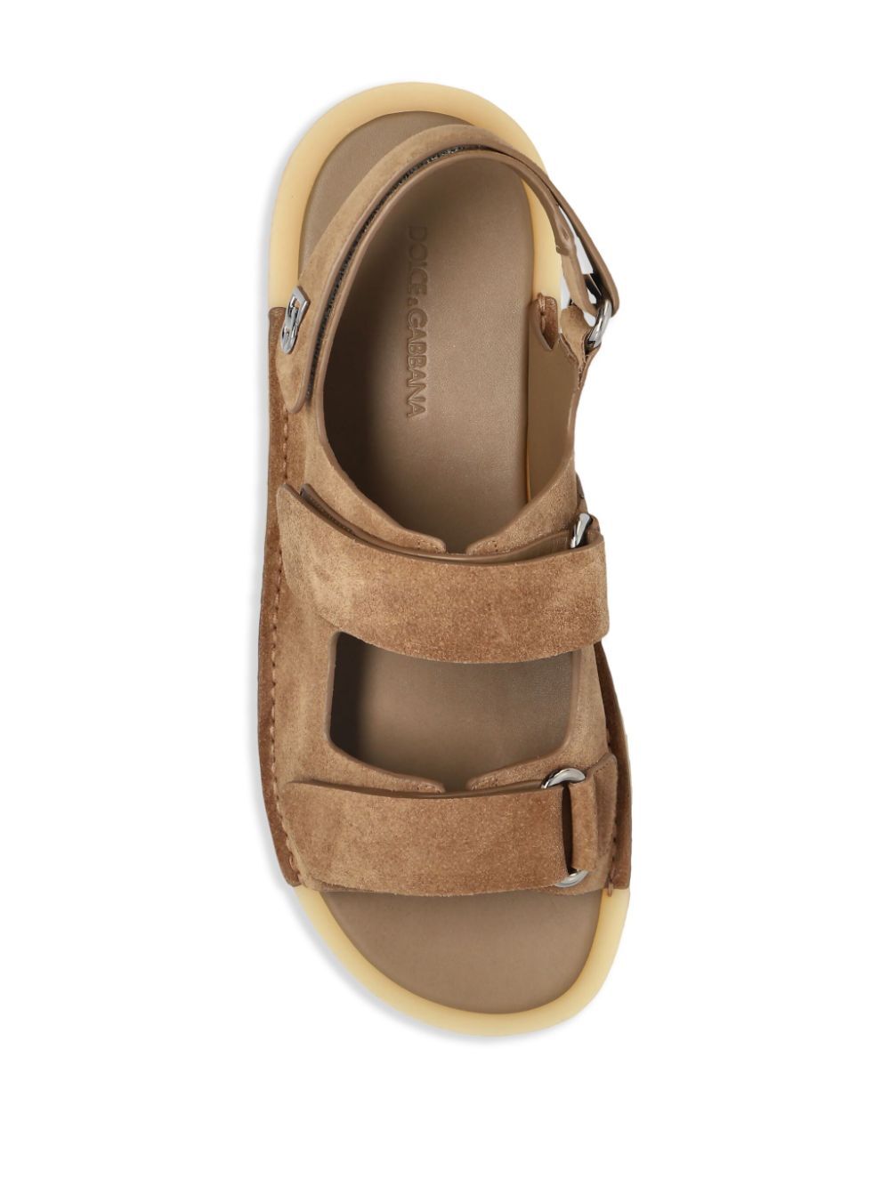 Dolce &amp; Gabbana Men Touch-Strap Suede Sandals by Luosophy