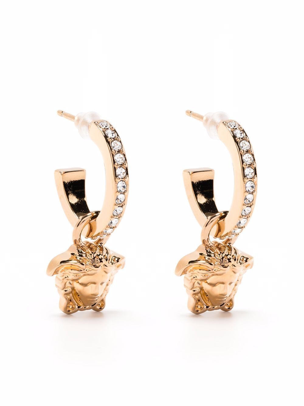 Versace Women Crystal La Medusa Hoop Earrings by Luosophy