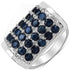 3.51 Carat Genuine Blue Sapphire & White Diamond .925 Sterling Silver Ring by Bids.com