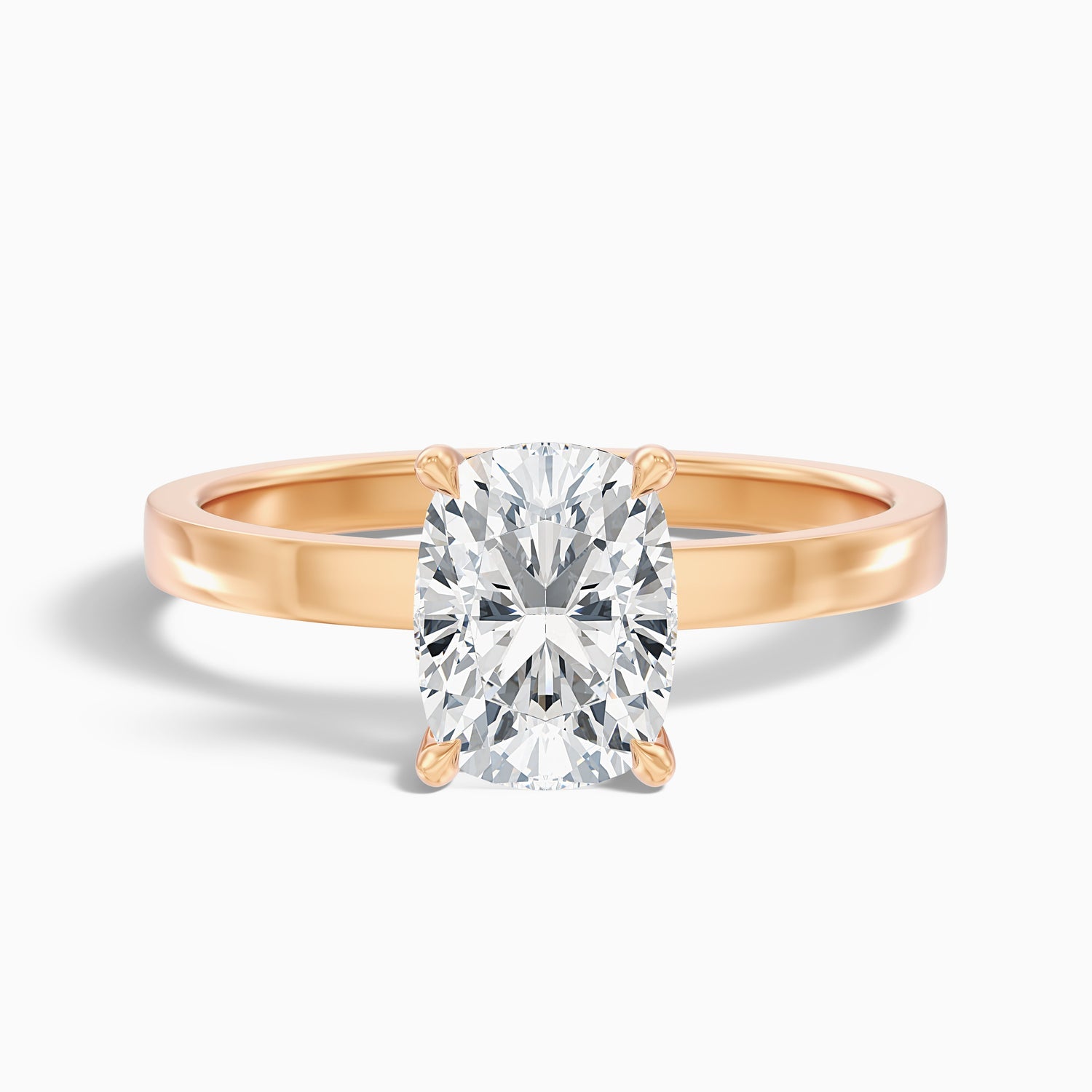 Aimee 4.5 Carat Elongated Cushion Cut Solitaire Moissanite Diamond Ring in 925 Sterling Silver