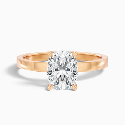 Aimee 4.5 Carat Elongated Cushion Cut Solitaire Moissanite Diamond Ring in 925 Sterling Silver