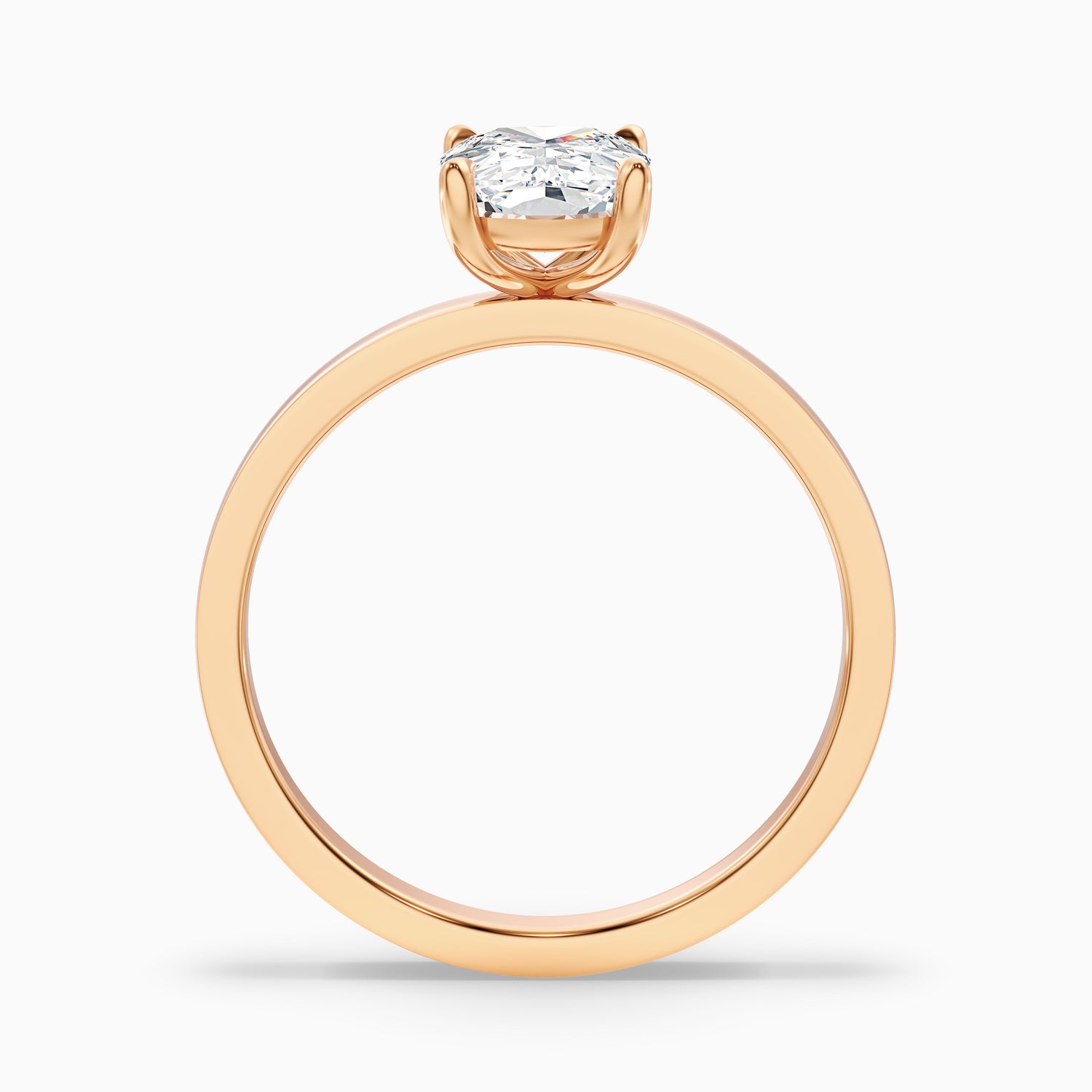 Aimee 4.5 Carat Elongated Cushion Cut Solitaire Moissanite Diamond Ring in 14k Rose Gold