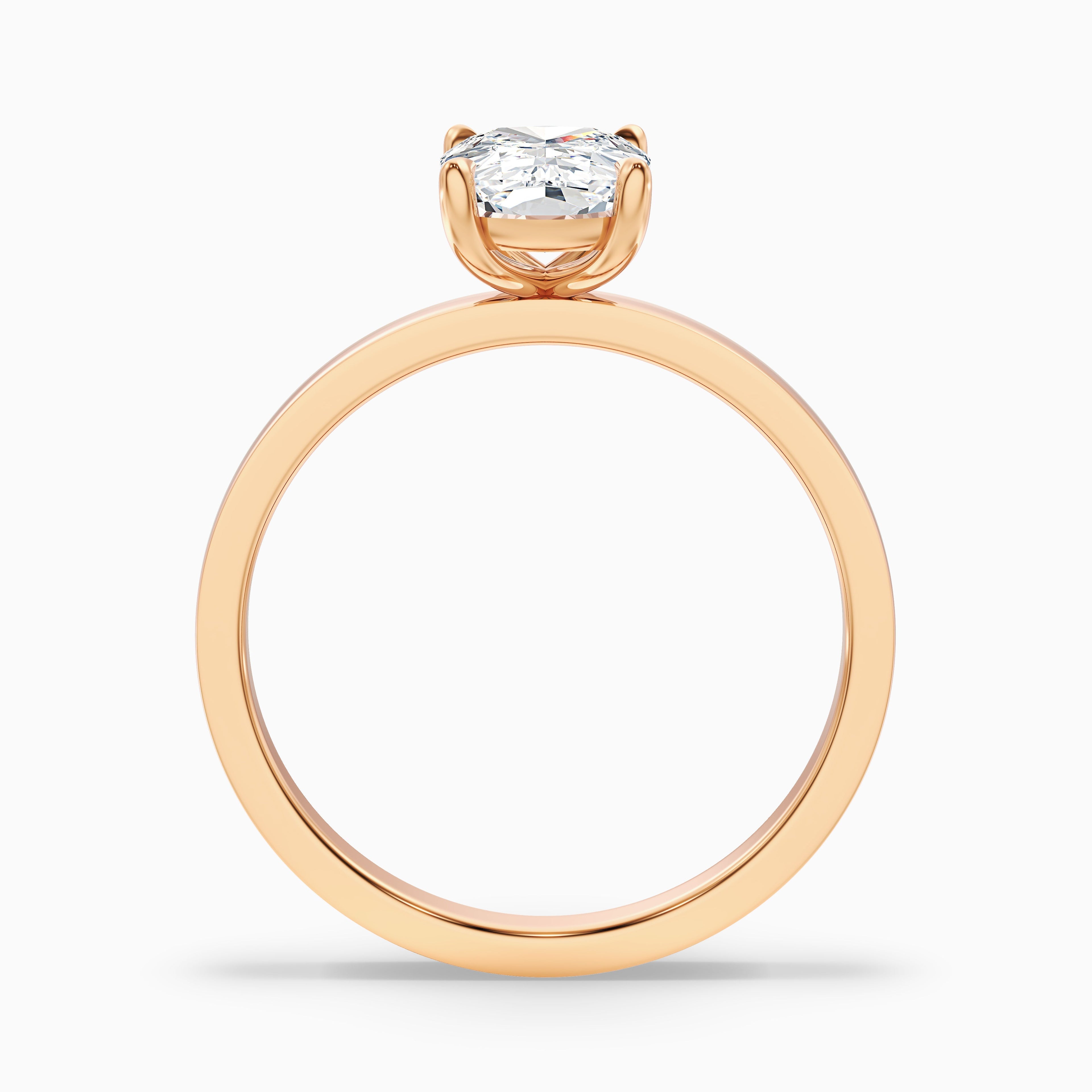 Aimee 3.5 Carat Elongated Cushion Cut Solitaire Moissanite Diamond Ring in 14k Yellow Gold