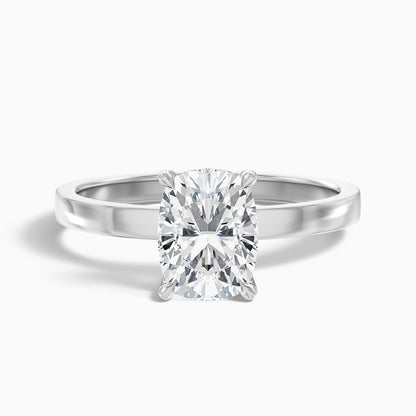 Aimee 4 Carat Elongated Cushion Cut Solitaire Lab Grown Diamond Ring in 14k Rose Gold
