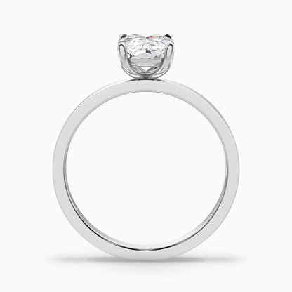 Aimee 4 Carat Elongated Cushion Cut Solitaire Lab Grown Diamond Ring in 925 Sterling Silver