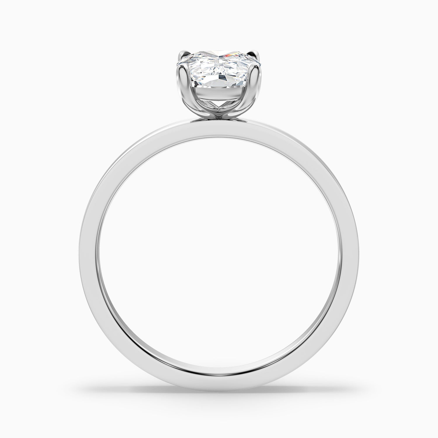 Aimee 4 Carat Elongated Cushion Cut Solitaire Moissanite Diamond Ring in 14k Yellow Gold