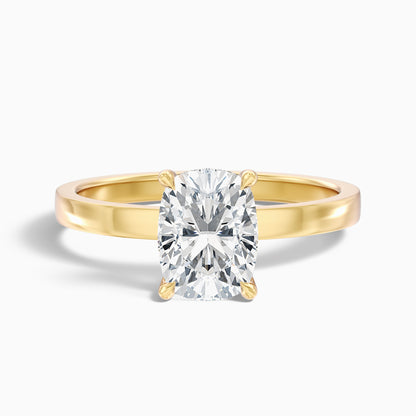 Aimee 3 Carat Elongated Cushion Cut Solitaire Moissanite Diamond Ring in 18k Rose Gold