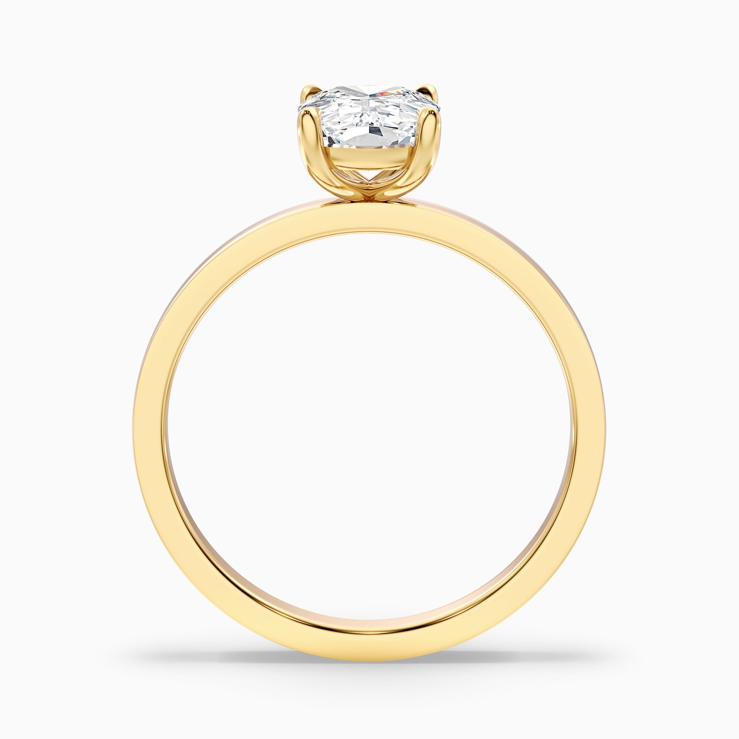 Aimee 1.5 Carat Elongated Cushion Cut Solitaire Moissanite Diamond Ring in 10k Yellow Gold