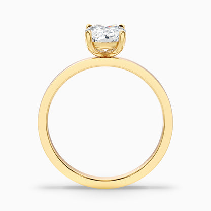 Aimee 1.5 Carat Elongated Cushion Cut Solitaire Moissanite Diamond Ring in 14k Yellow Gold