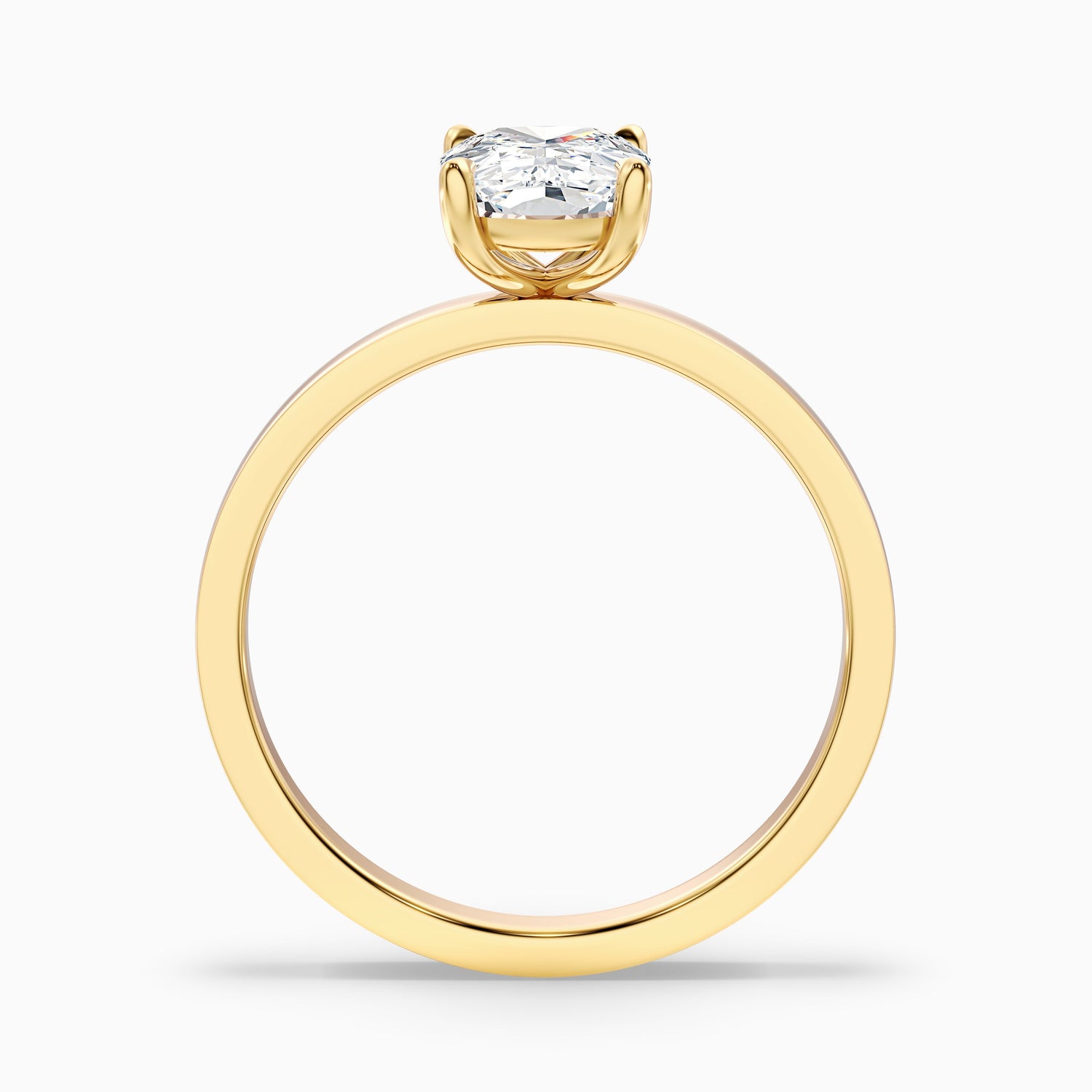 Aimee 3 Carat Elongated Cushion Cut Solitaire Lab Grown Diamond Ring in 925 Sterling Silver