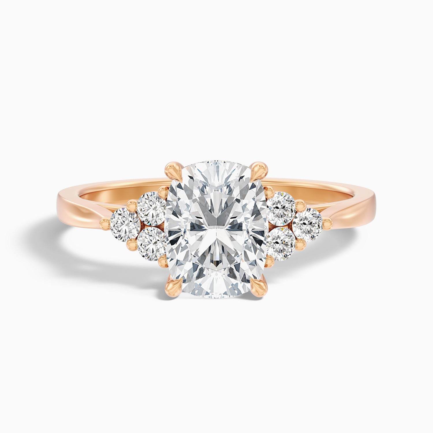 Kiera 4 Carat Elongated Cushion Cut Vintage Inspired Moissanite Diamond Ring in 925 Sterling Silver