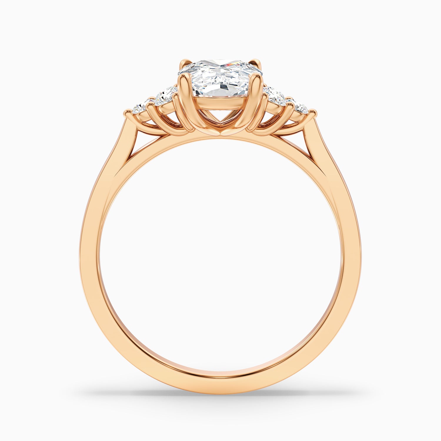 Kiera 3.5 Carat Elongated Cushion Cut Vintage Inspired Lab Grown Diamond Ring in 18k White Gold