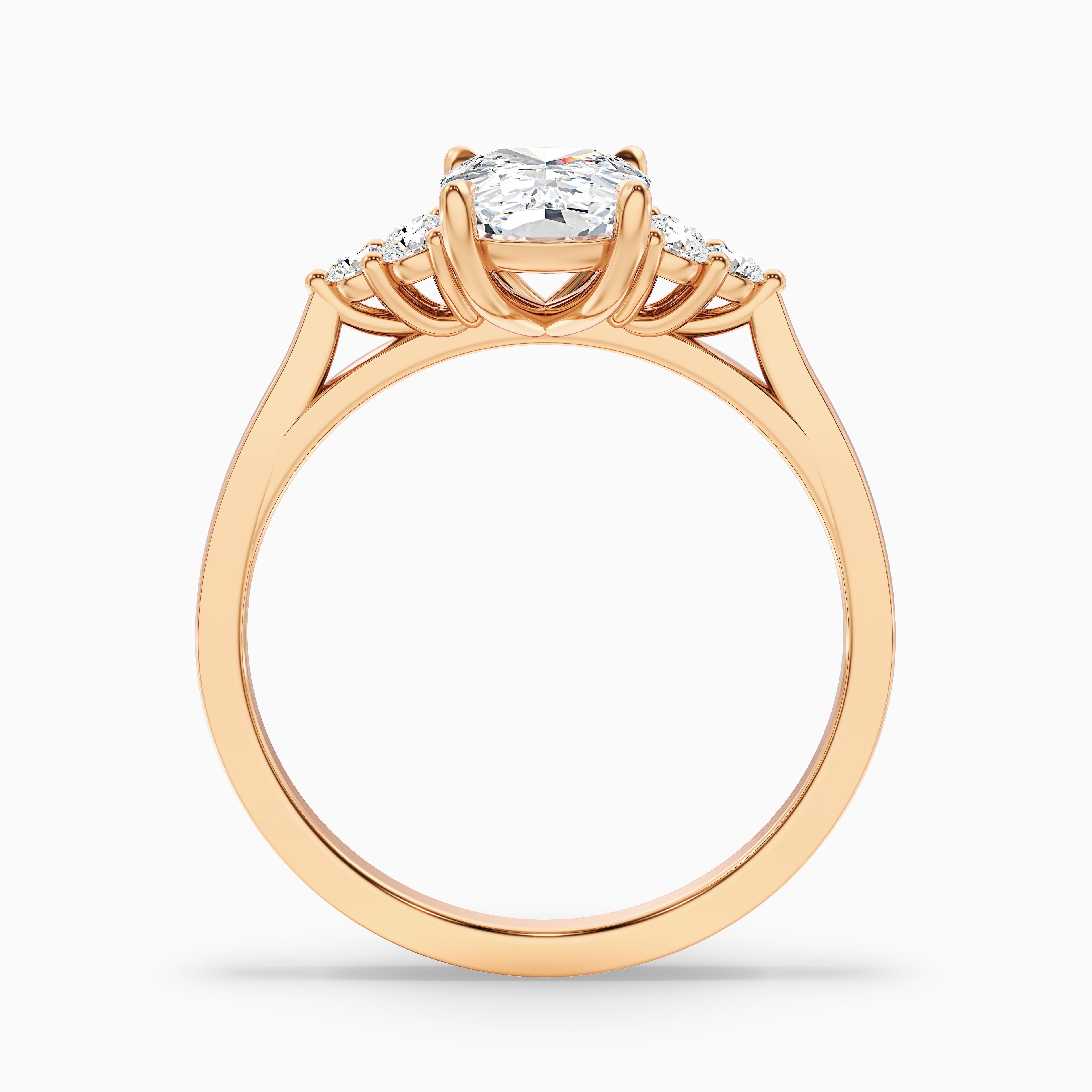 Kiera 2.5 Carat Elongated Cushion Cut Vintage Inspired Lab Grown Diamond Ring in 10k Yellow Gold
