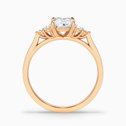 Kiera 1.5 Carat Elongated Cushion Cut Vintage Inspired Lab Grown Diamond Ring in 925 Sterling Silver