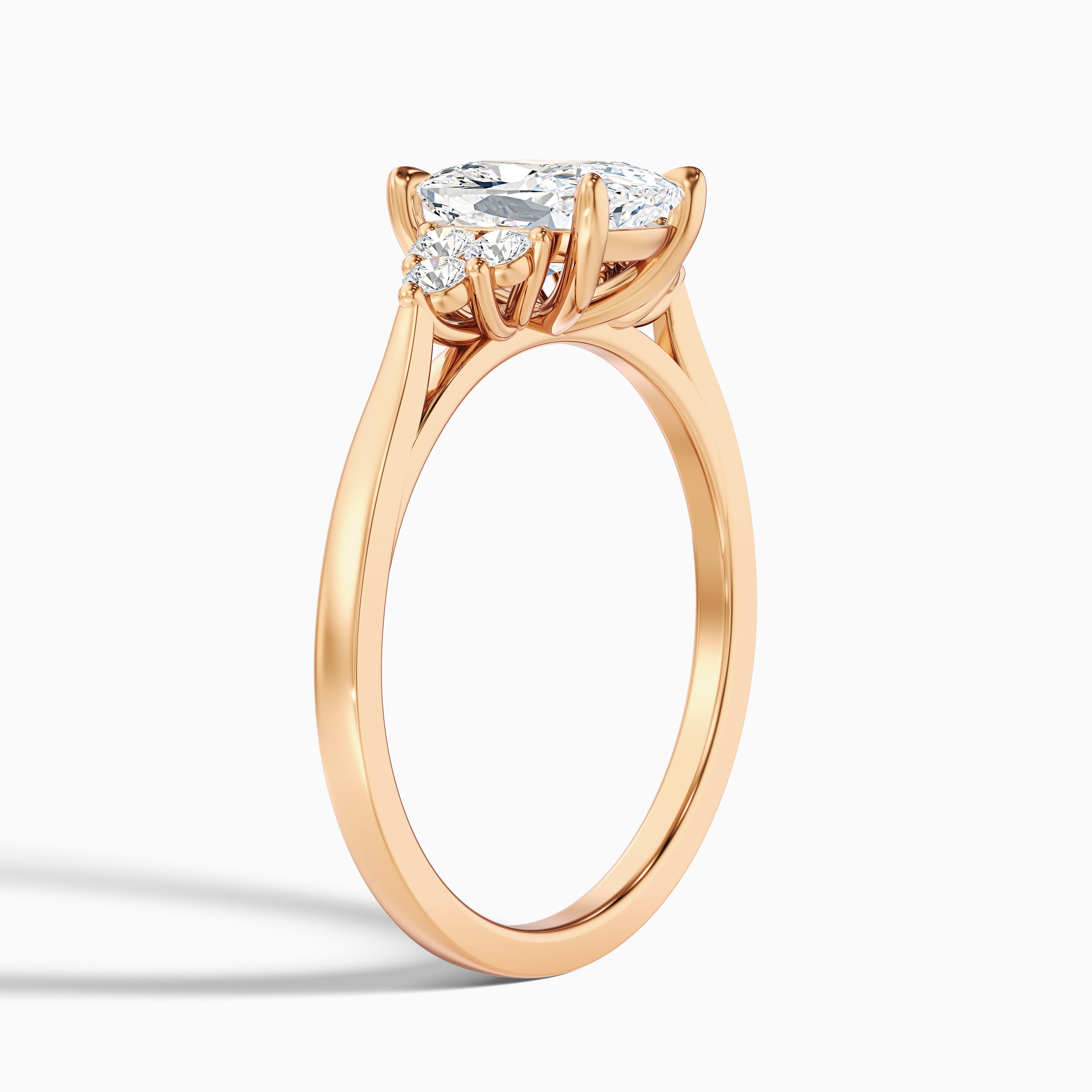 Kiera 4 Carat Elongated Cushion Cut Vintage Inspired Moissanite Diamond Ring in 14k Yellow Gold